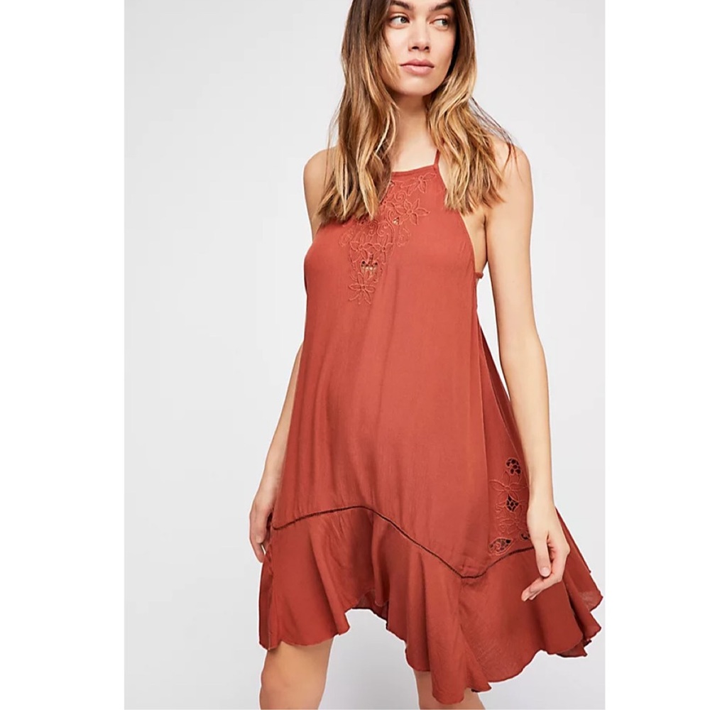 Intimately Free People Terracotta Heat Wave Tunic Dress